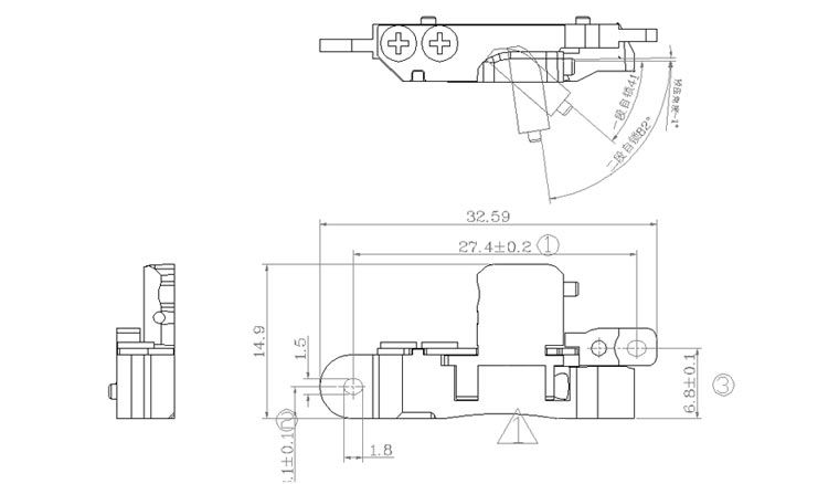 80度旋轉(zhuǎn)支架轉(zhuǎn)軸結(jié)構(gòu)圖