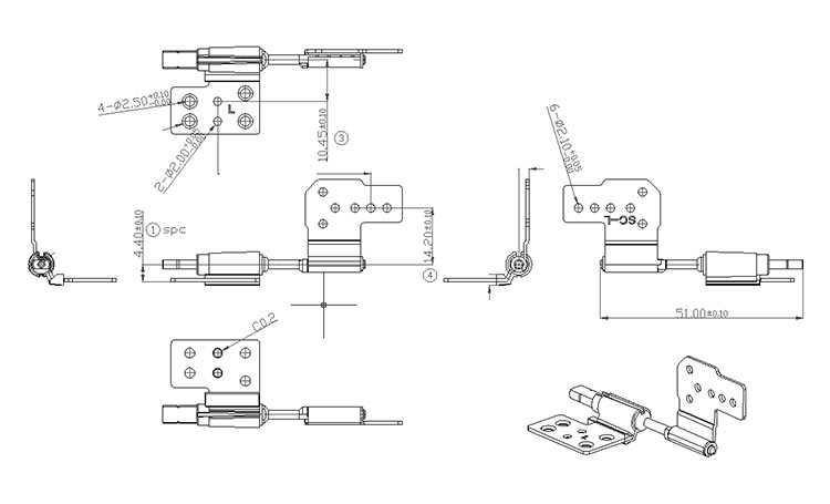 筆記本電腦轉(zhuǎn)軸結(jié)構(gòu)圖